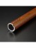 QYT2820 28mm Wood Grain Nano Mute Single Curtain Rod Set Crown Finial Teak Cross Section