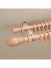 QYT2921 28mm Colorful Wood Grain Double Curtain Rod Set Egg Finial Pink Wood