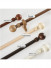 Wood Finish Single/Double Luxury Curtain Rods With Brackets