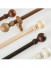 Wood Finish Single/Double Luxury Curtain Rods With Brackets