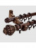 QYT52 Heavy Duty Double Curtain Rod And Brackets Wood Grain(Color: Black walnut)