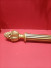 QYT60 Gold 50mm Diameter Custom Wood Curtain Rods With Brackets(Color: Gold bud finial)