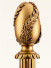 QYT60 Gold 50mm Diameter Custom Wood Curtain Rods With Brackets(Color: Gold egg finial)