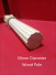 QYT61 50mm Wooden Pole Single/Double Curtain Rod White Wood