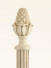 QYT61 50mm Wooden Pole Single/Double Curtain Rod White Wood