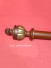 QYT67 Red Wood 50mm Timber Curtain Rods With Decorative Finials(Color: Red wood)