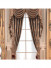 Twynam Brown Beige Waterfall and Swag Valance and Sheers Custom Made Chenille Velvet Curtains Pair(Color: Brown beige)