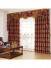 Twynam Beige Red Blue Waterfall and Swag Valance and Sheers Custom Made Chenille Velvet Curtains Pair(Color: Red)