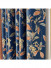 Twynam Blue Waterfall and Swag Valance and Sheers Custom Made Chenille Velvet Curtains Pair(Color: Blue)