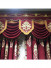 On sales Twynam Red Waterfall and Swag Valance and Sheers Custom Made Chenille Velvet Curtains Pair