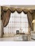 New arrival Twynam Brown Plain Waterfall and Swag Valance and Sheers Custom Made Chenille Velvet Curtains