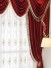 New arrival Twynam Pink Red and Purple Waterfall and Swag Valance and Sheers Custom Made Chenille Velvet Curtains