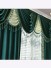 New arrival Twynam Green and Blue Waterfall and Swag Valance and Sheers Custom Made Chenille Velvet Curtains