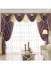 New arrival Twynam Purple and Red Waterfall and Swag Valance and Sheers Custom Made Chenille Velvet Curtains