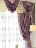 New arrival Twynam Purple and Red Waterfall and Swag Valance and Sheers Custom Made Chenille Velvet Curtains