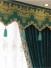 New arrival Twynam Blue and Green Plain Waterfall and Swag Valance and Sheers Custom Made Chenille Velvet Curtains Pair For Living Room