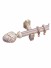 QYR2820 33mm Rome Aluminum Alloy Antique Color Single Curtain Rod Sets (Color: White Brush Gold)