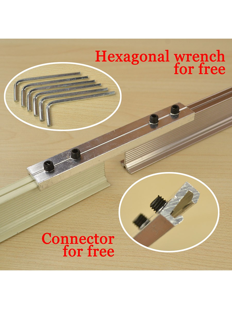 Chr6425 Bendable Aluminum Alloy Double Curtain Track Set