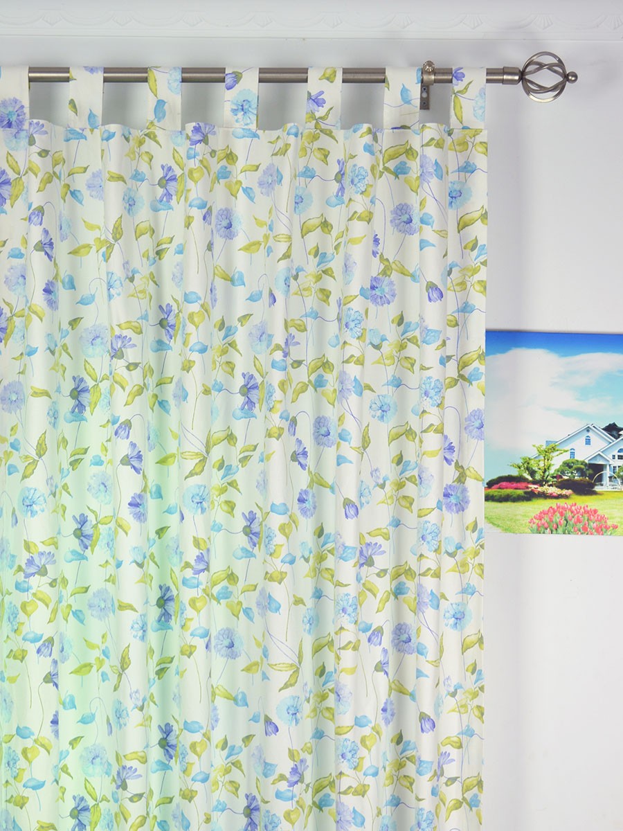 Whitehaven Daisy Chain Printed Custom Made Cotton Curtains