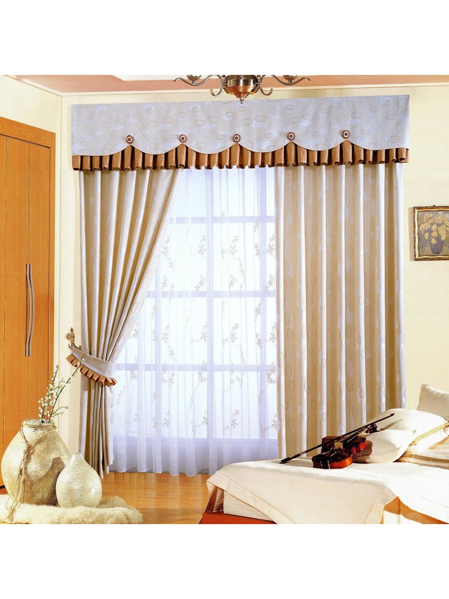 Curtain Idea CHIDEA2416 Box Pleated Valance and Wavy Valance Custom