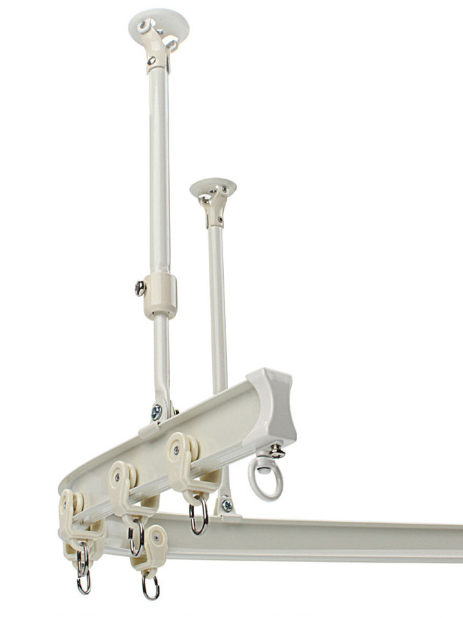 CHR11 Bendable Ivory Curtain Tracks Ceiling Mount For Bay ...