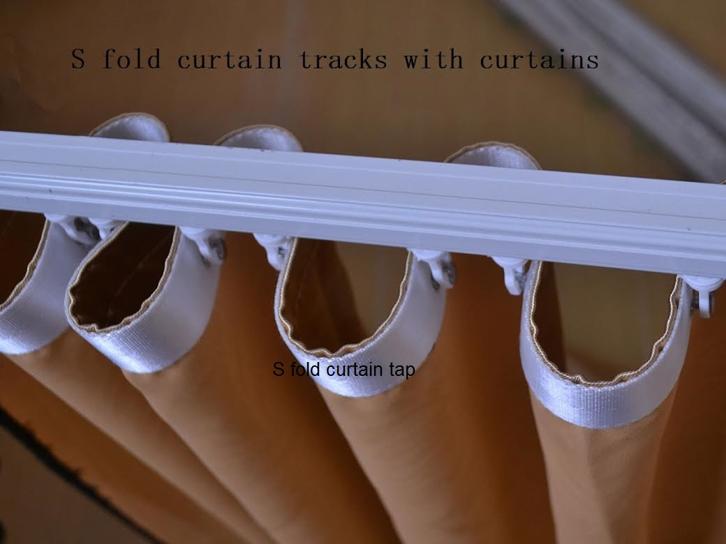 Warrego CHR16 Thick Ivory S Fold Curtain Tracks Ceiling/Wall Mount Curtains 4 Australia