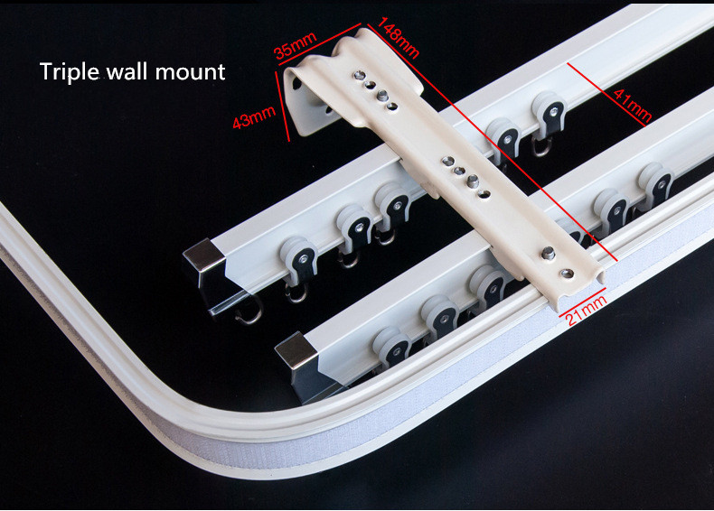 CHR22 Bendable Ivory Curtain Tracks Ceiling/Wall Mount For ...