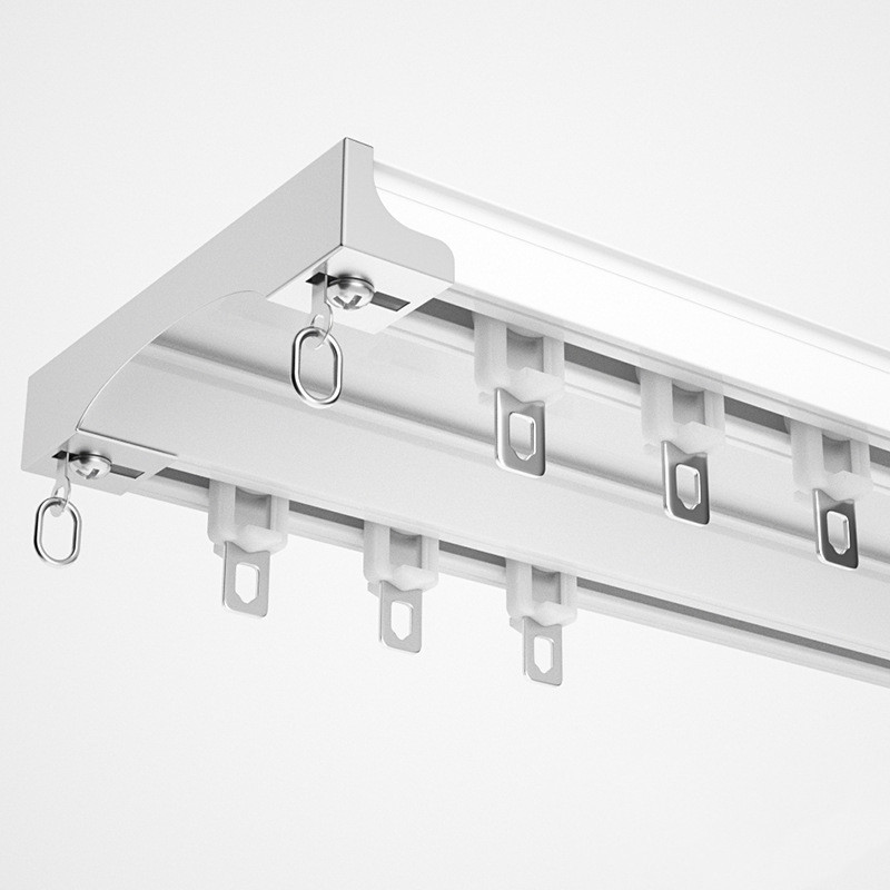 CHR51 Ceiling/Wall Mounted Aluminum Alloy Double Curtain Tracks