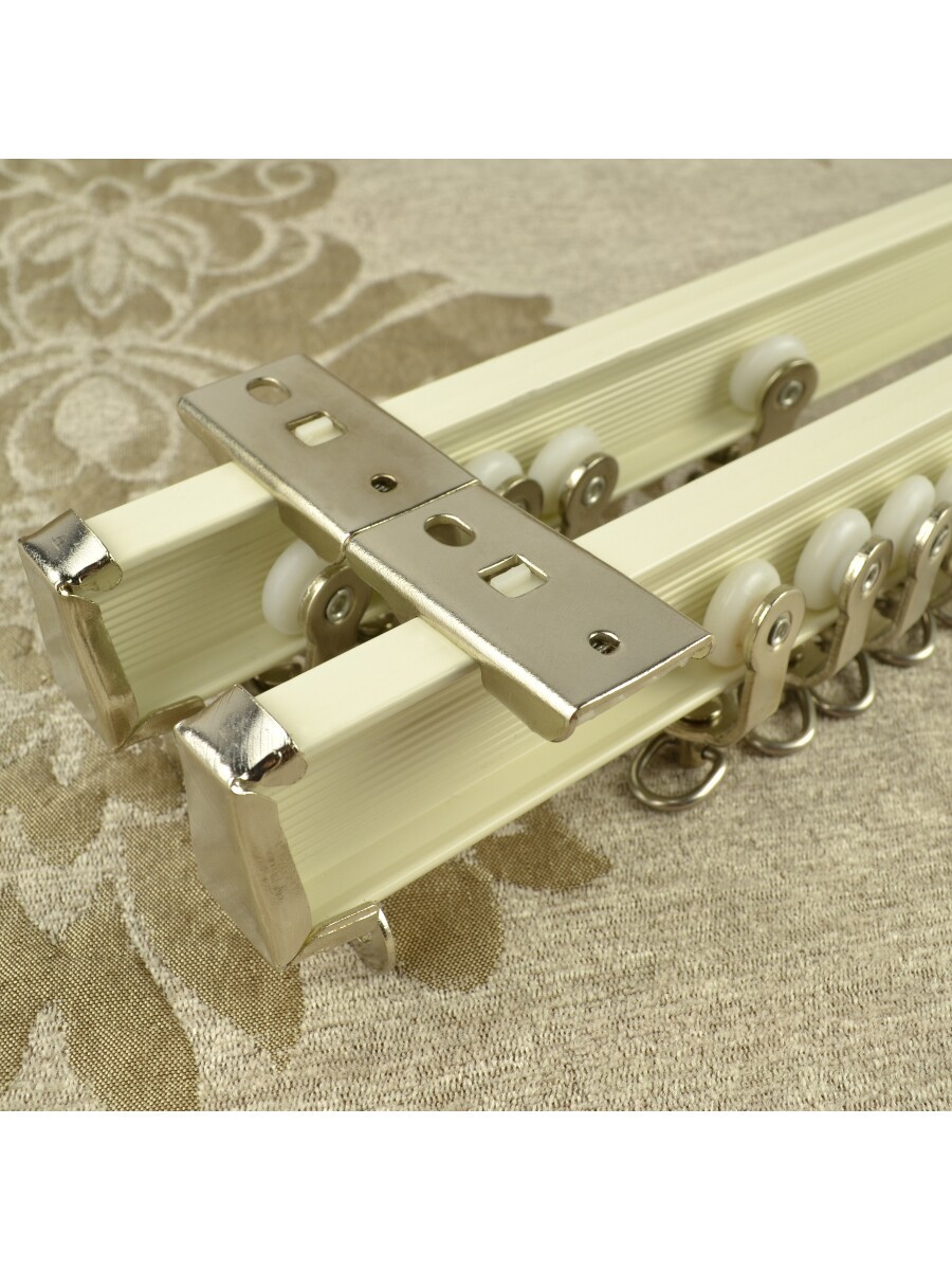 CHR6222 Bendable Double Curtain Track Set Suit For Bay Window Custom Curtains Drapes Draperies