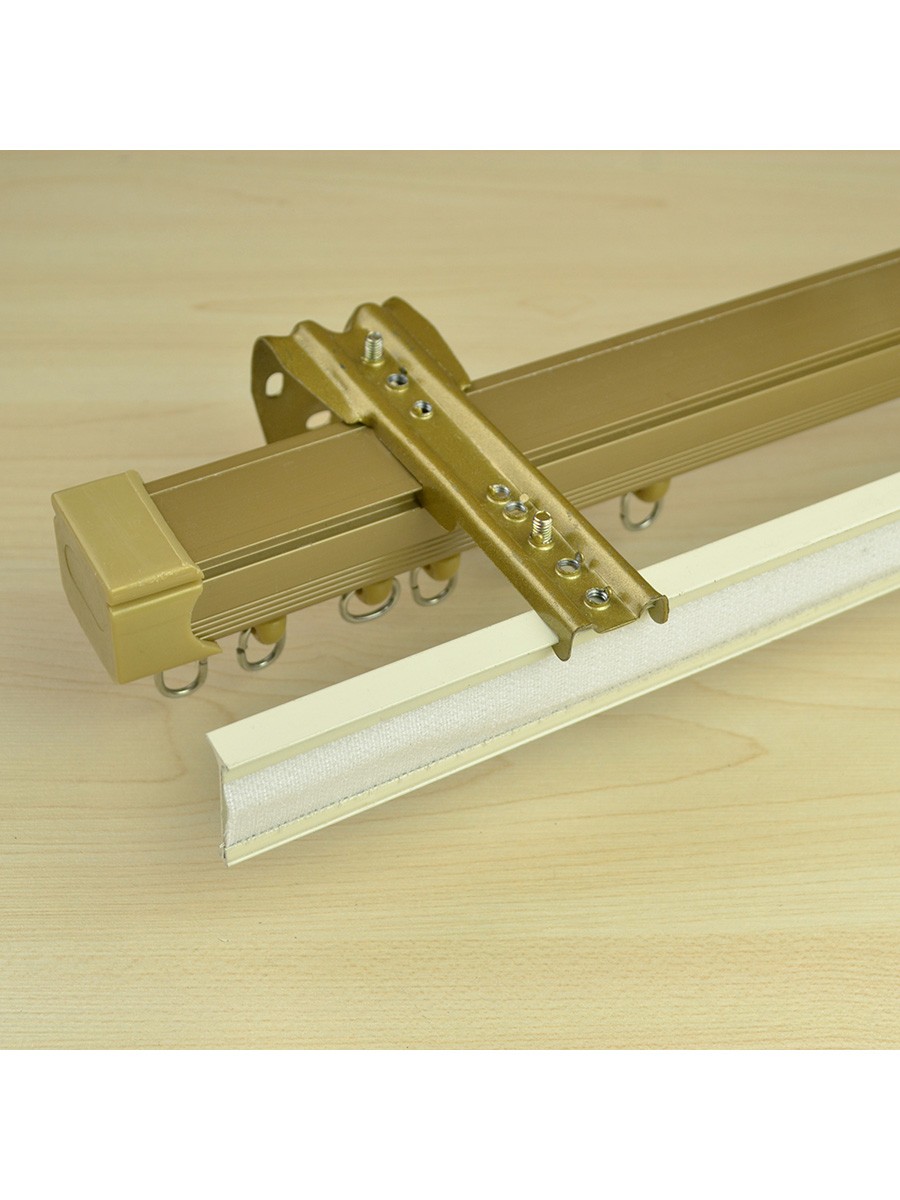 CHR7025 Double Curtain Track Set with Valance Rail Custom Curtains