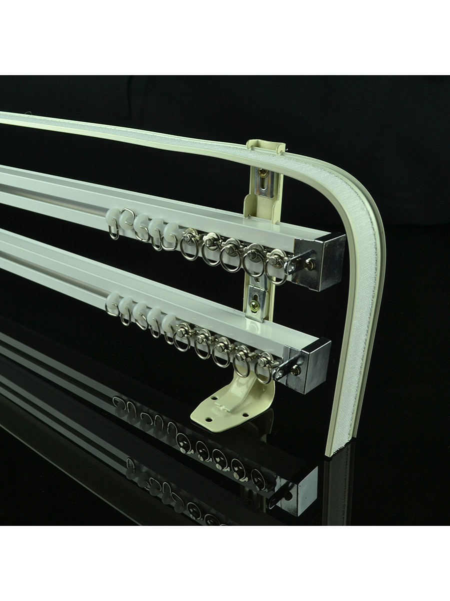 Chr7624 Wall Mounted Triple Curtain Tracks With Valance