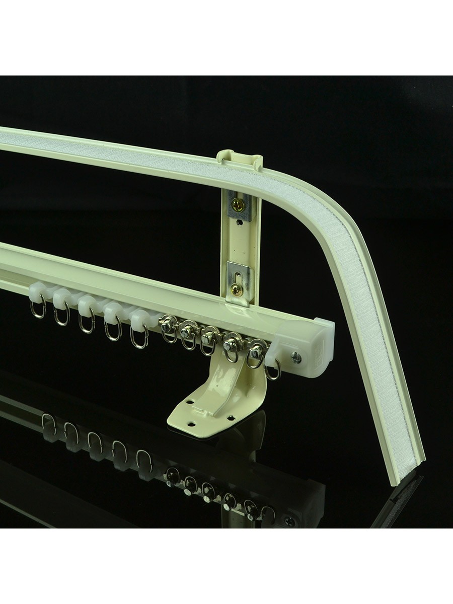 Chr8025 Ivory Wall Mounted Double Curtain Tracks Rails
