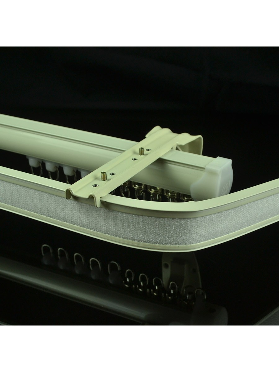 Chr8025 Ivory Wall Mounted Double Curtain Tracks Rails