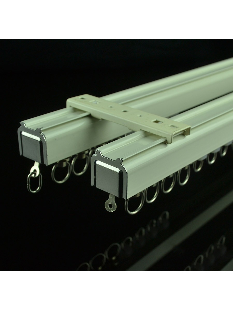 Chr8122 Ivory Double Curtain Tracks Ceiling Mount Or Wall