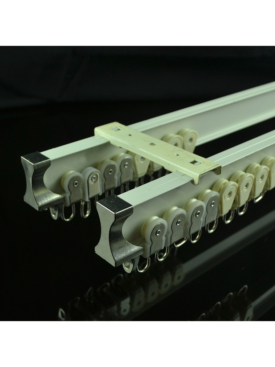 Chr8222 Ivory Bendable Double Curtain Tracks Ceiling Wall