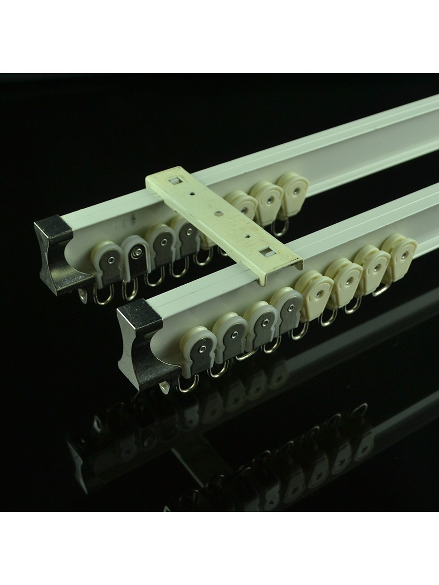 Chr8222 Ivory Bendable Double Curtain Tracks Ceiling Wall