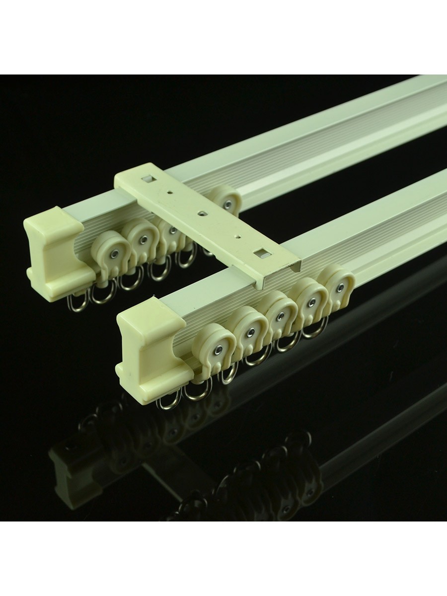 Chr8322 Ivory Bendable Double Curtain Tracks Ceiling Wall
