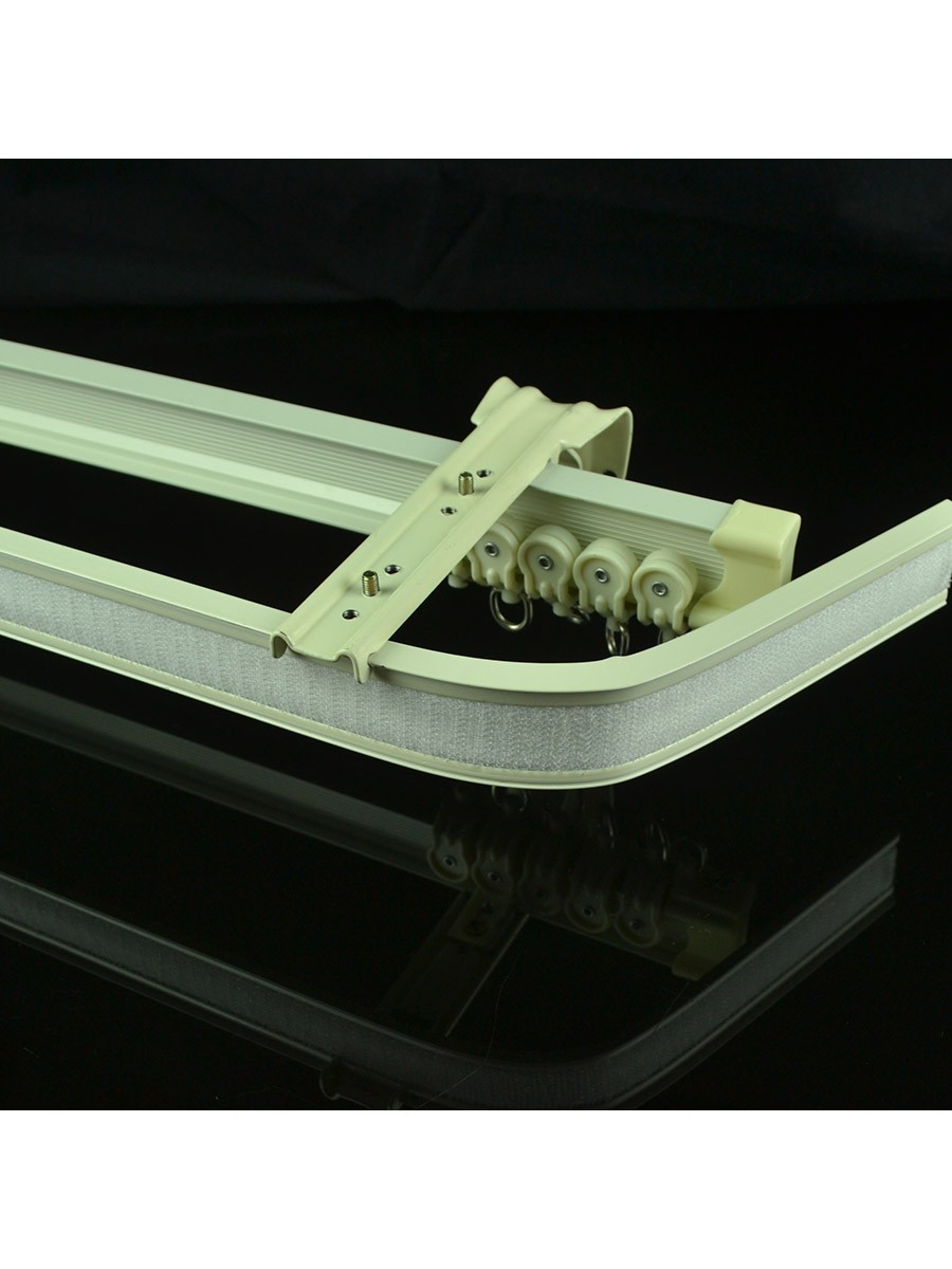 Chr8325 Ivory Bendable Double Curtain Tracks Rails With