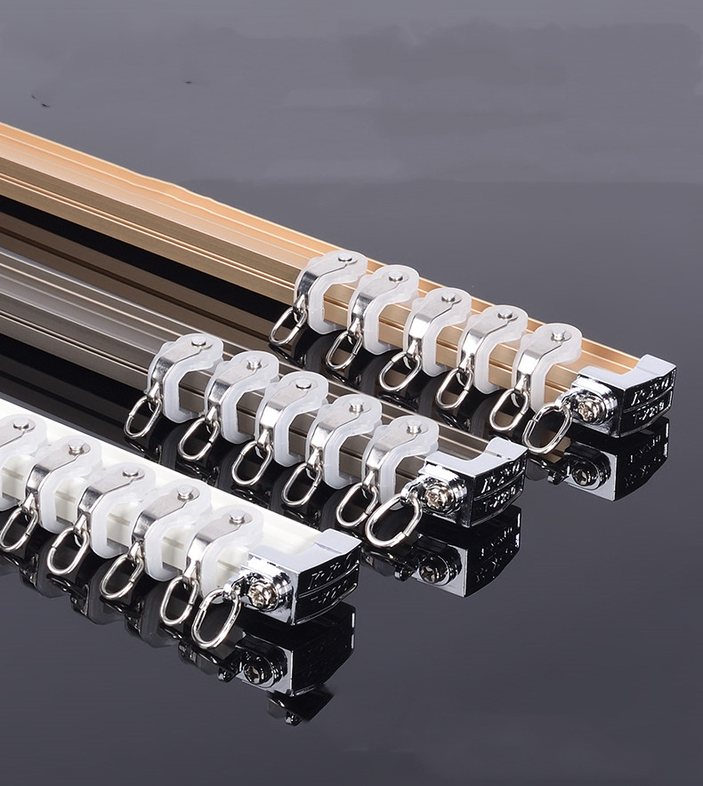 Ceiling/Wall Heavy-Duty Aluminium Bay Window Curtain Tracks | Curtains ...