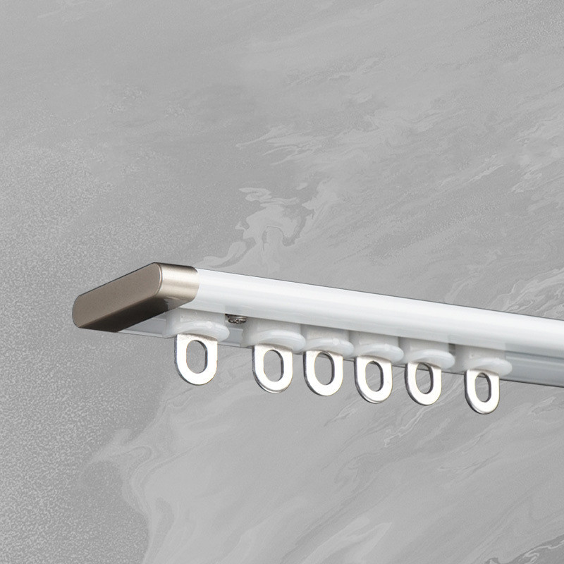 CHRY55 White Very Thin Curtain Rails Concealed Ceiling Mounted ...