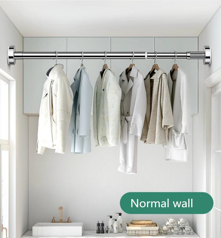 Adjustable Shower Curtain Pole Silver For Wet Room Cathedral ...