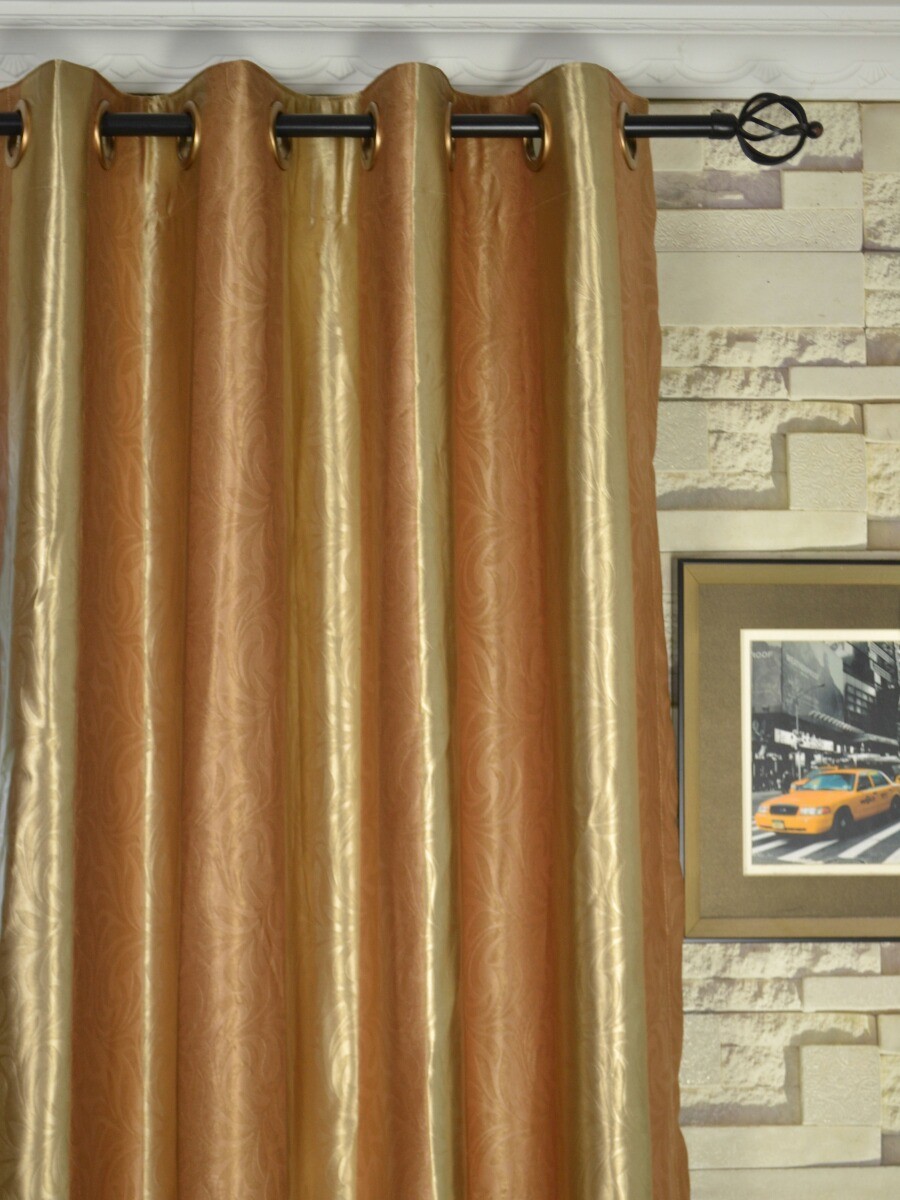 Qy3241gd Cooper Creek Embossed Striped Eyelet Curtains