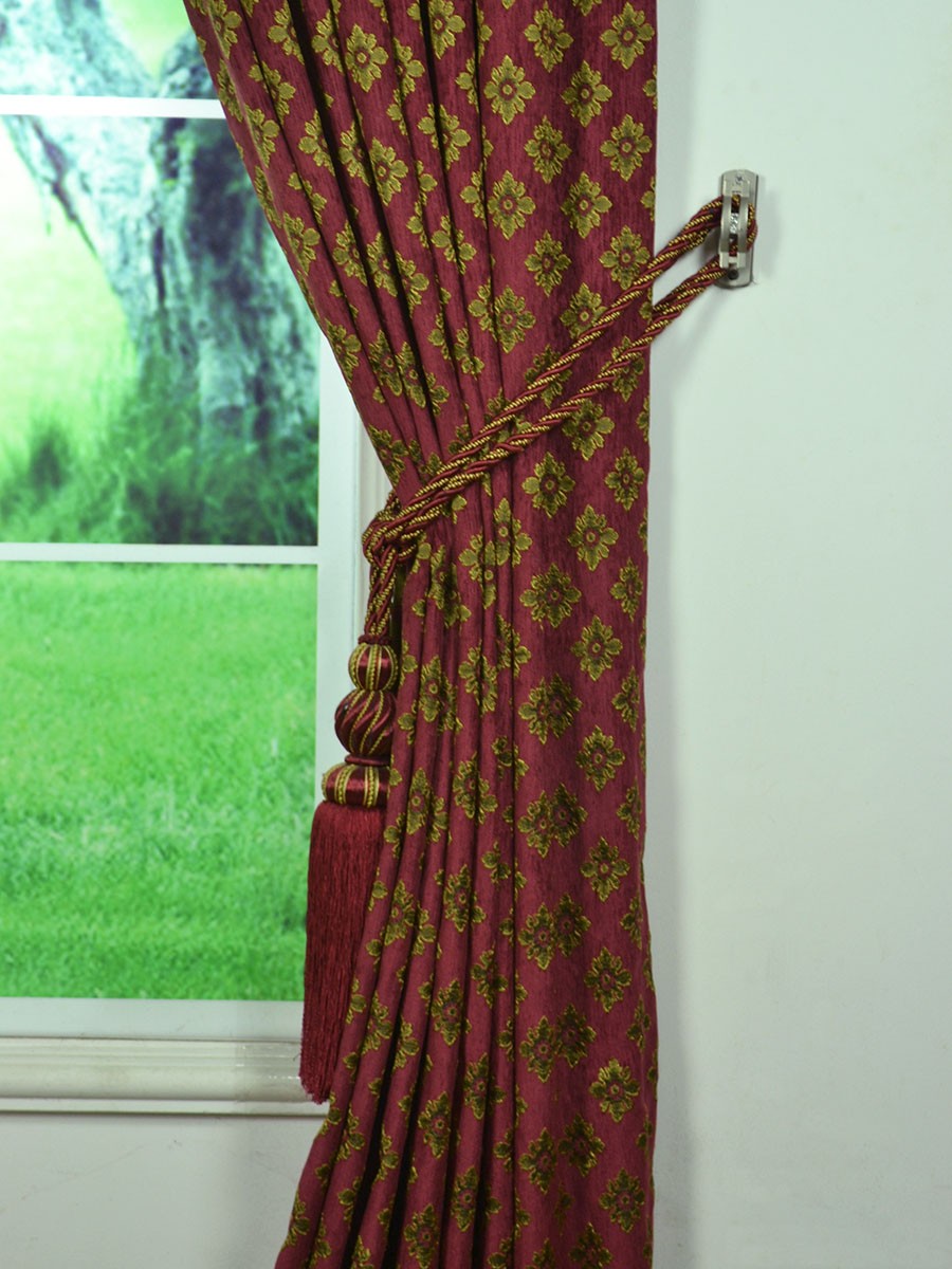 Angel Jacquard Victorian Damask Pencil Pleat Chenille