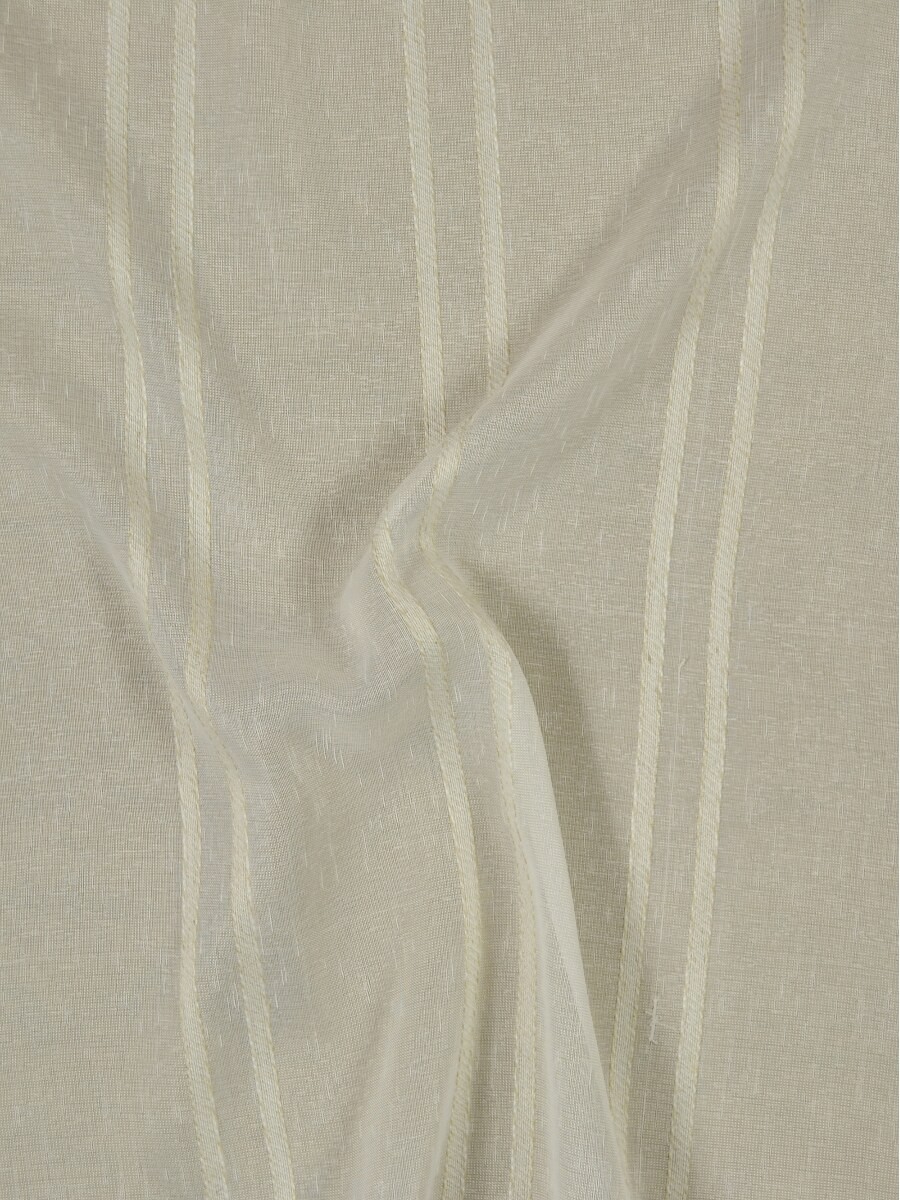 Qy7151sd Laura Striped Faux Linen Custom Made Sheer