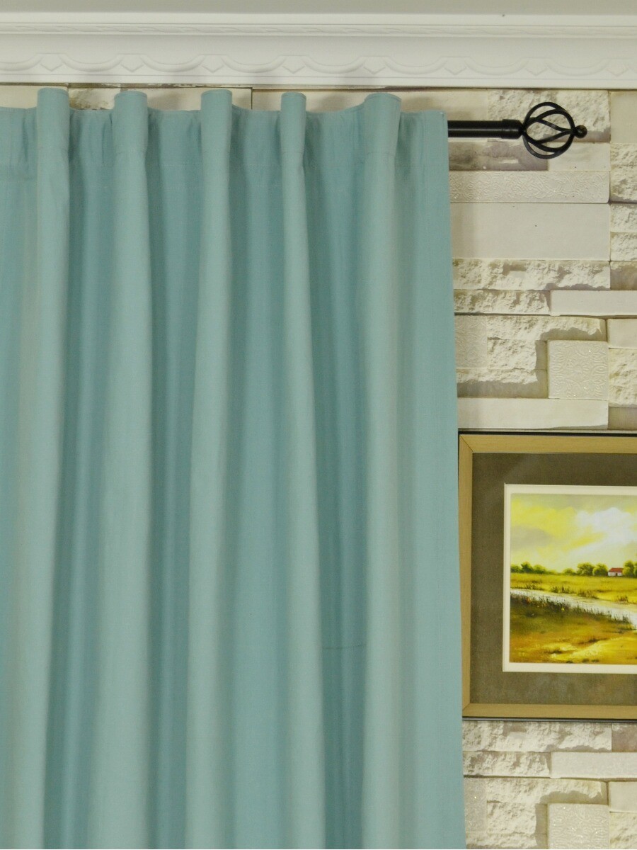 Moonbay Plain Concealed Tab Top Cotton Curtains Custom