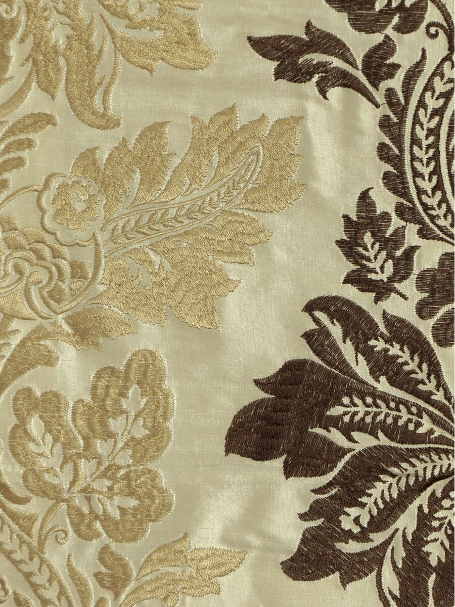 Halo Embroidered Vase Damask Dupioni Silk Custom Made