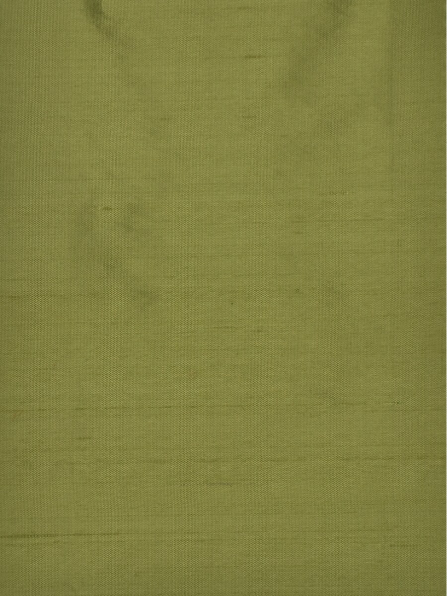 Oasis Solid Green Dupioni Silk Fabric Sample Custom