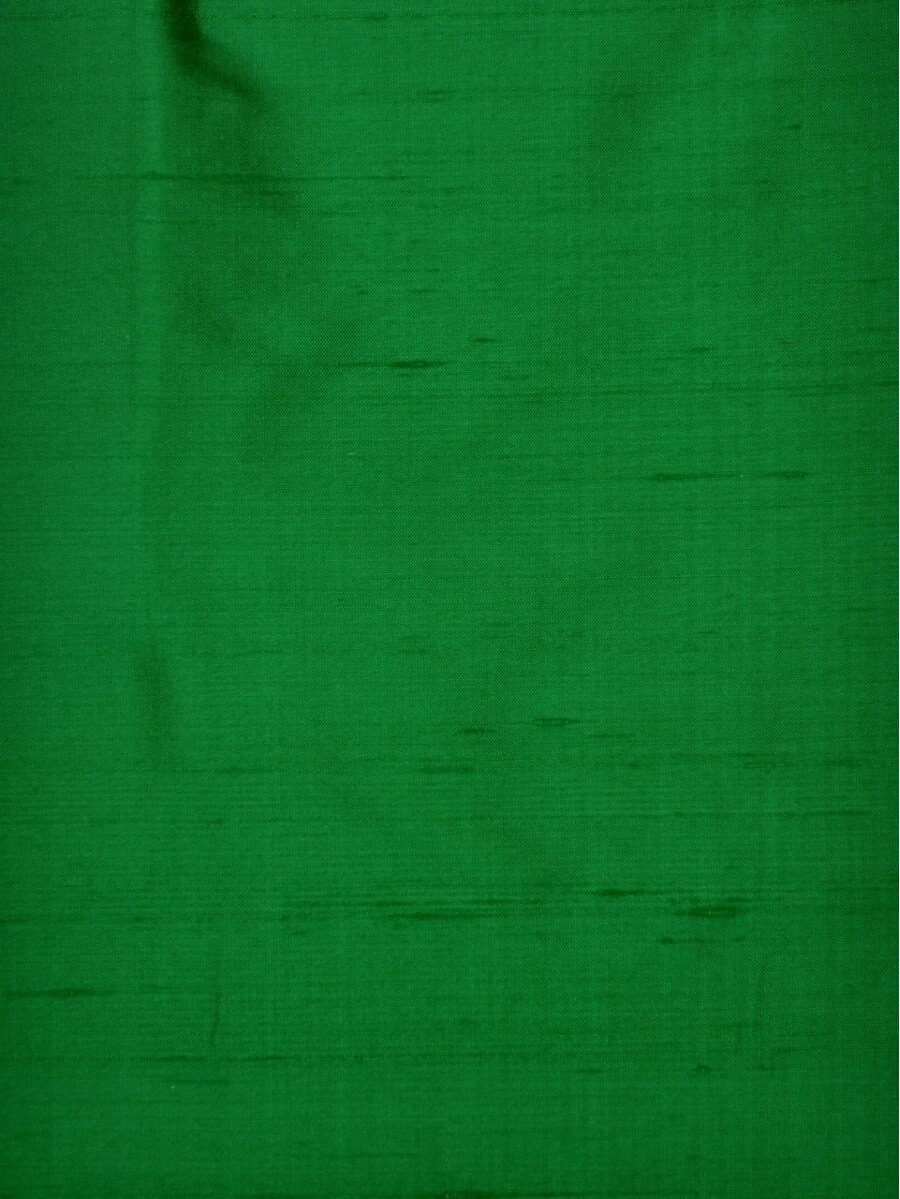 Oasis Solid Green Dupioni Silk Fabric Sample Custom