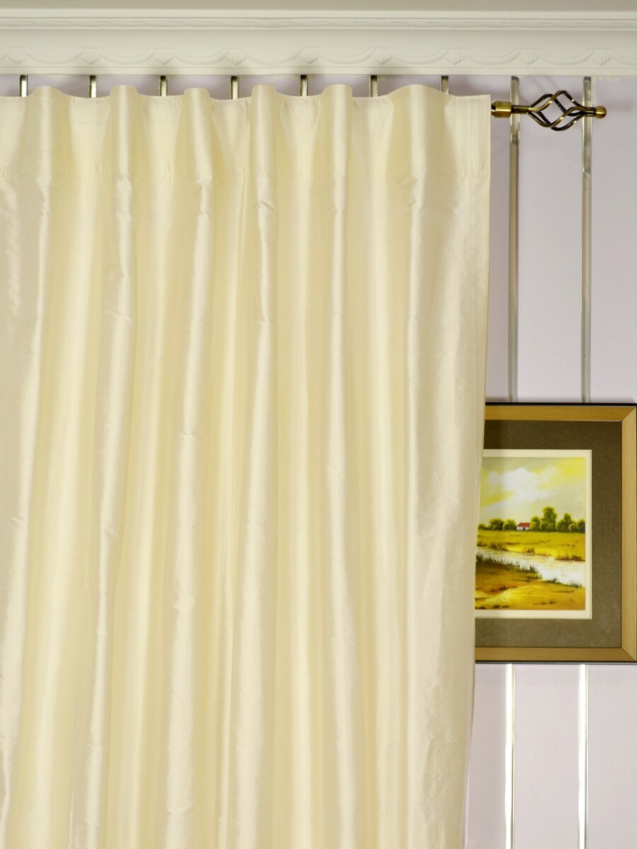 Oasis Traditional Solid Concealed Tab Top Dupioni Silk