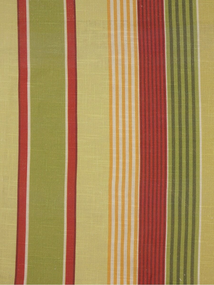 Phoebe Printed Vertical Stripe Linen Custom Made Curtains